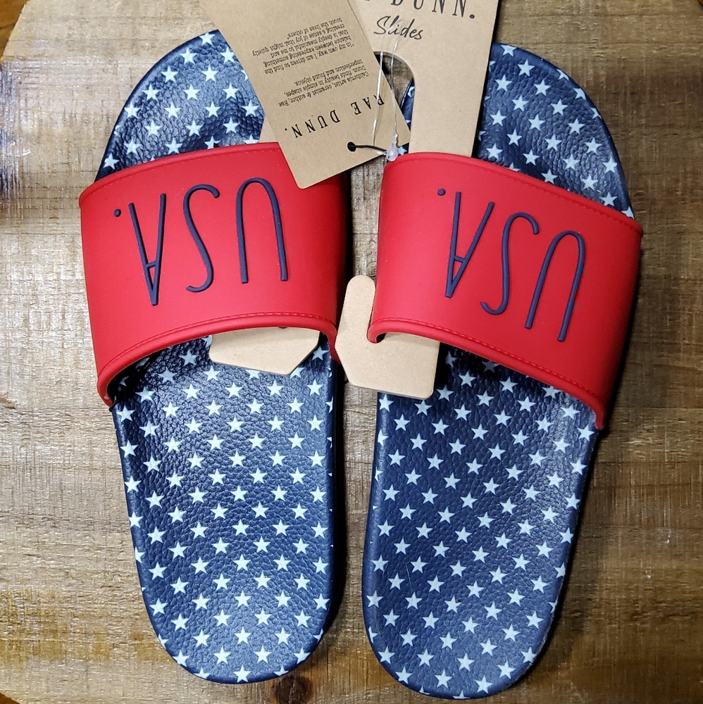 Rae Dunn Slides Sz 8